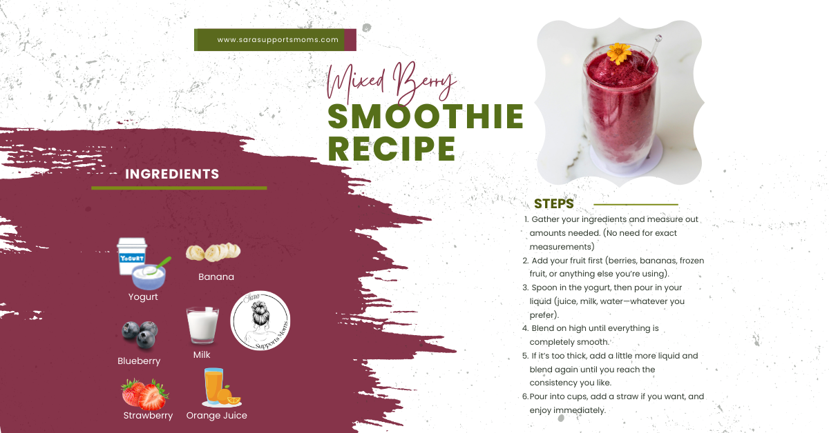 Delicious Mixed Berry Smoothie (Kid Approved)